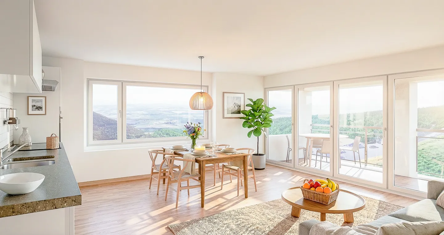 New PPE apartment with 3.5 rooms living in the sun, above the fog - Photo 2 of 13