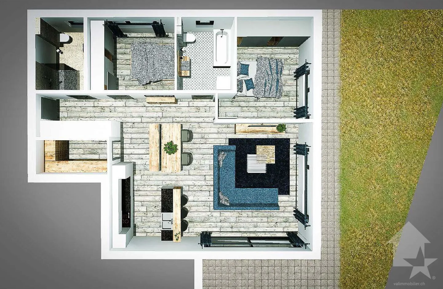 App. 4.5 rooms new, quiet, close to shopping, sunny - Photo 3 of 11