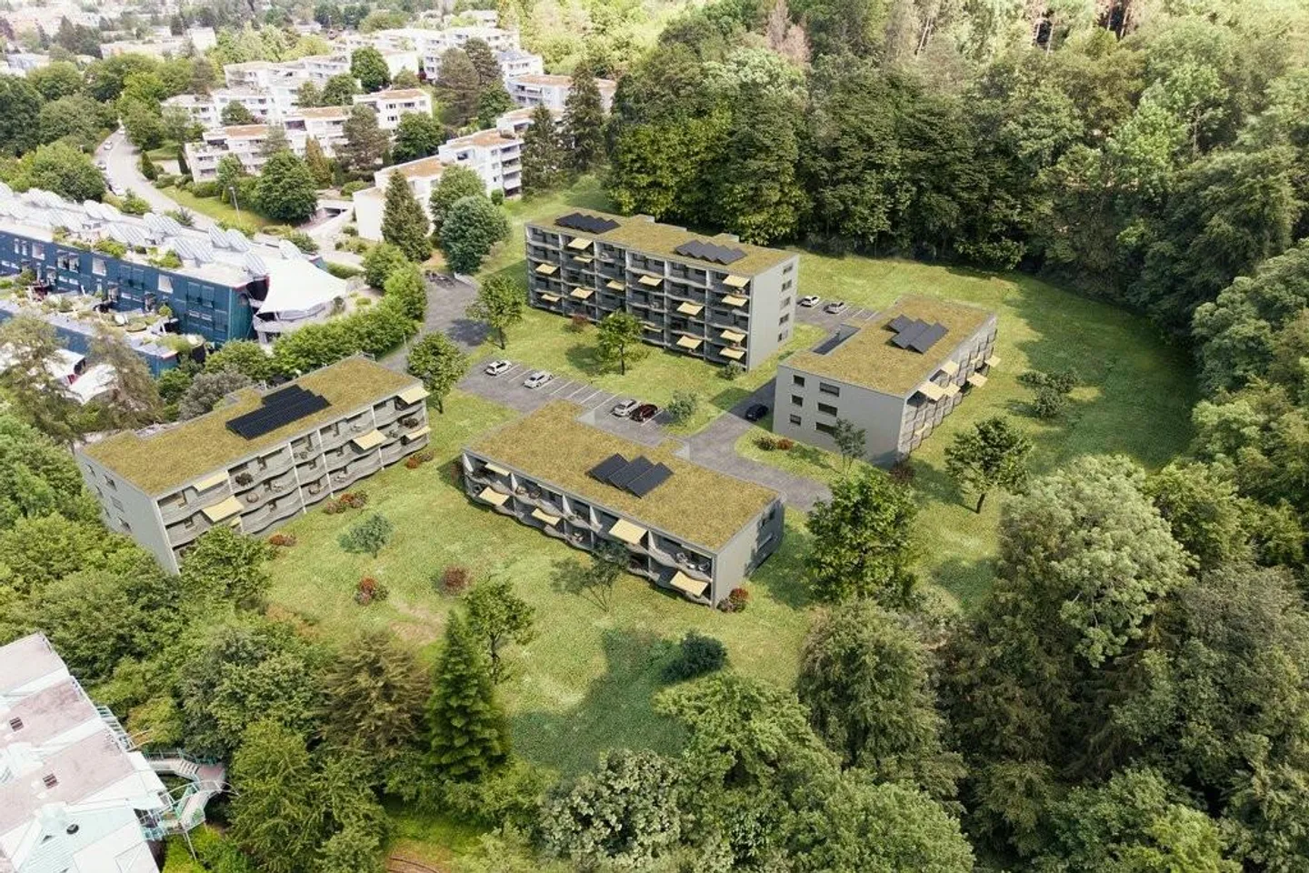 In una zona residenziale tranquilla e pacifica direttamente al confine con la foresta - Foto 1 di 8