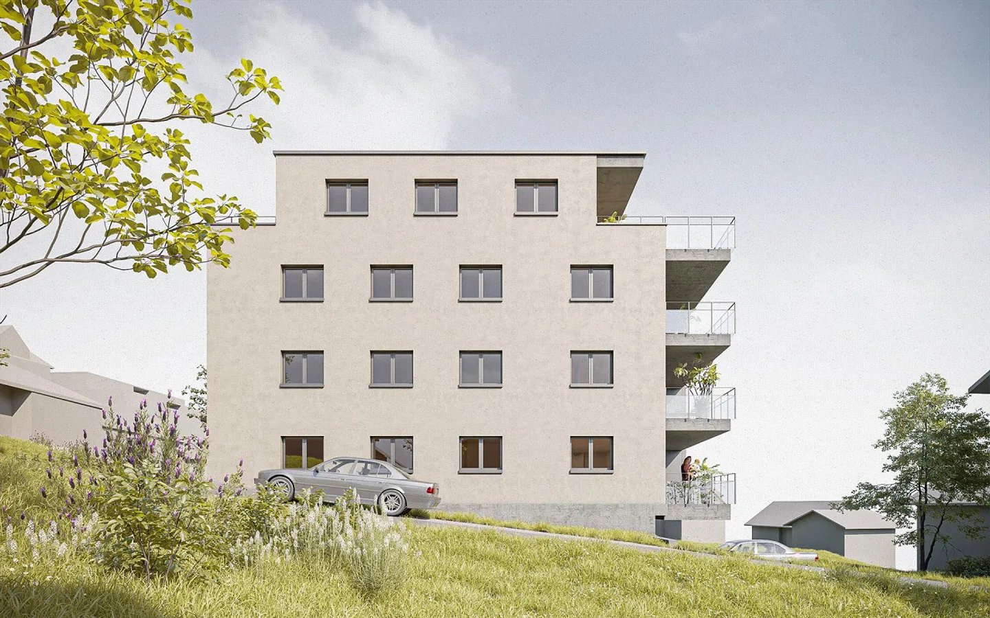 Elegante Neubauwohnung an bevorzugter Lage in Rebstein - Foto 8 von 9