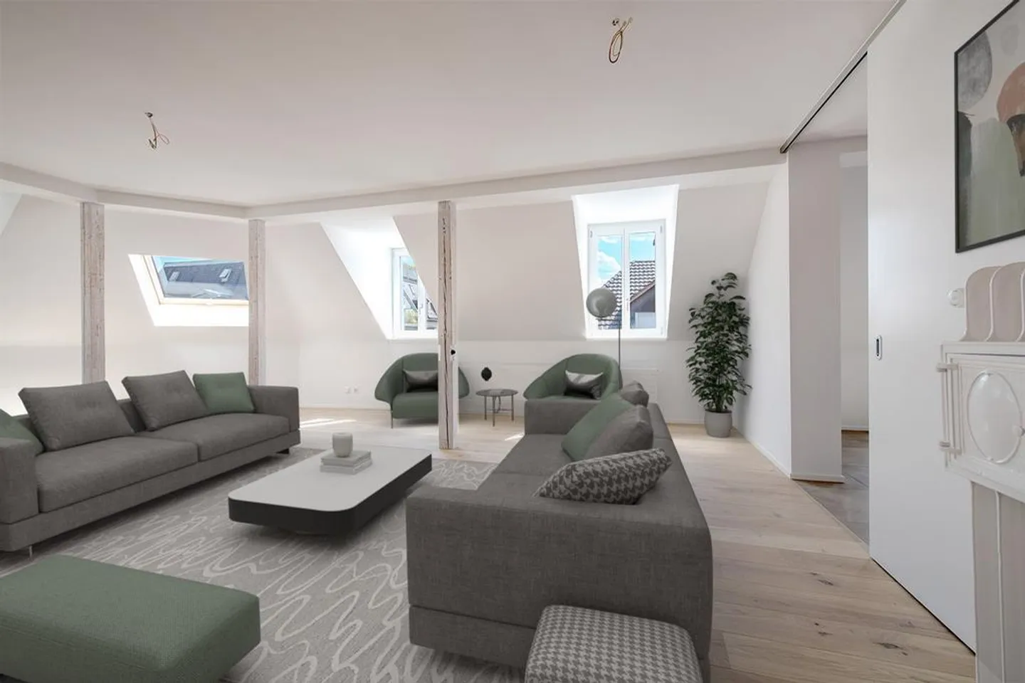 Penthouse noble avec vue sur le lac dans le meilleur emplacement de la ville de Zurich - Photo 6 sur 12