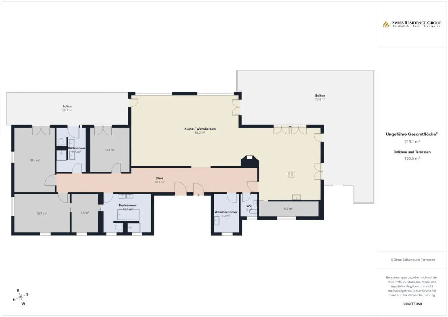 Exklusive 5.5-Zimmer-Attikawohnung mit Panoramasicht & grosszügigen... - Photo 31 of 31