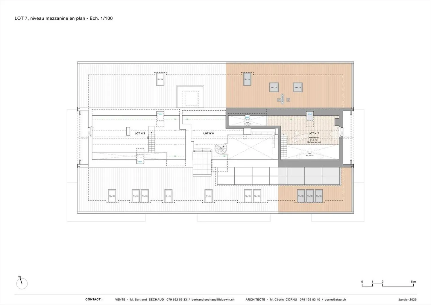 Magnifique appartement en attique avec mezzanine et grand balcon - Unité 7 - Photo 7 sur 9