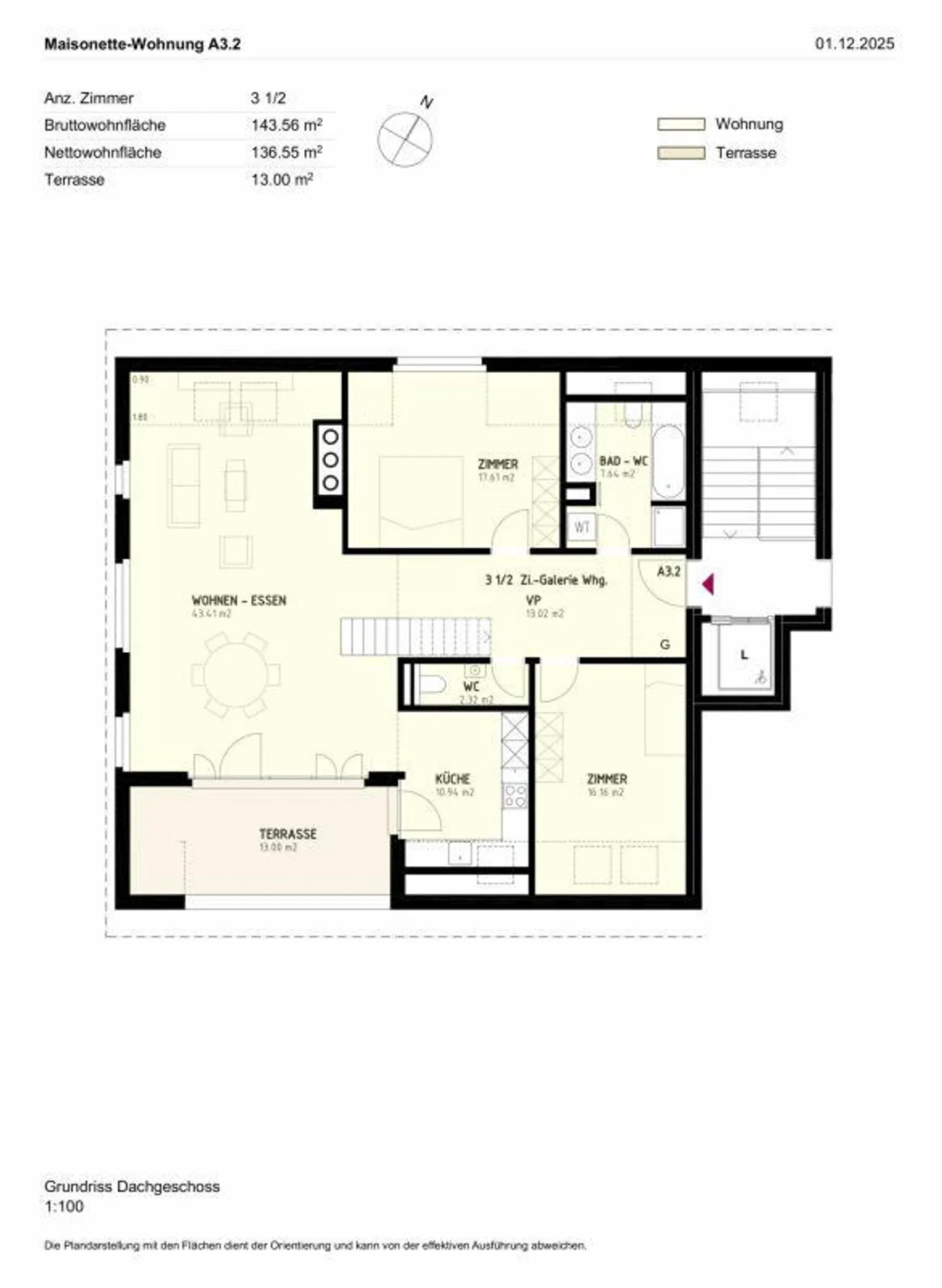 Your new home in the village center: 3.5-room maisonette with gallery & ... - Photo 10 of 18