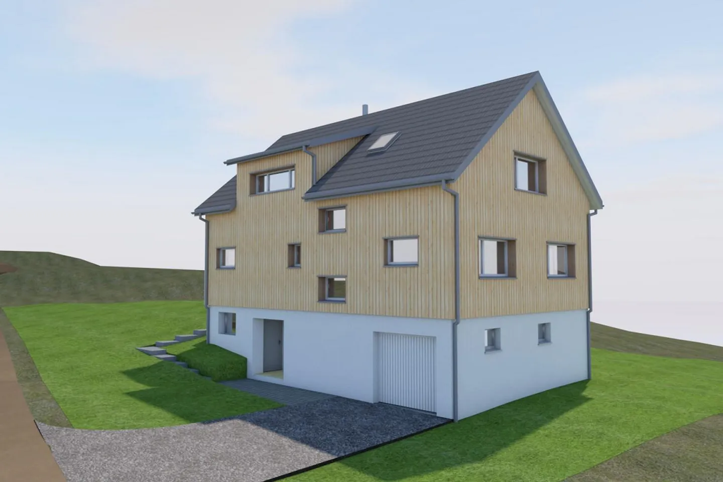 Terreno attraente con progetto di costruzione approvato per una casa unifamiliare - Foto 5 di 6