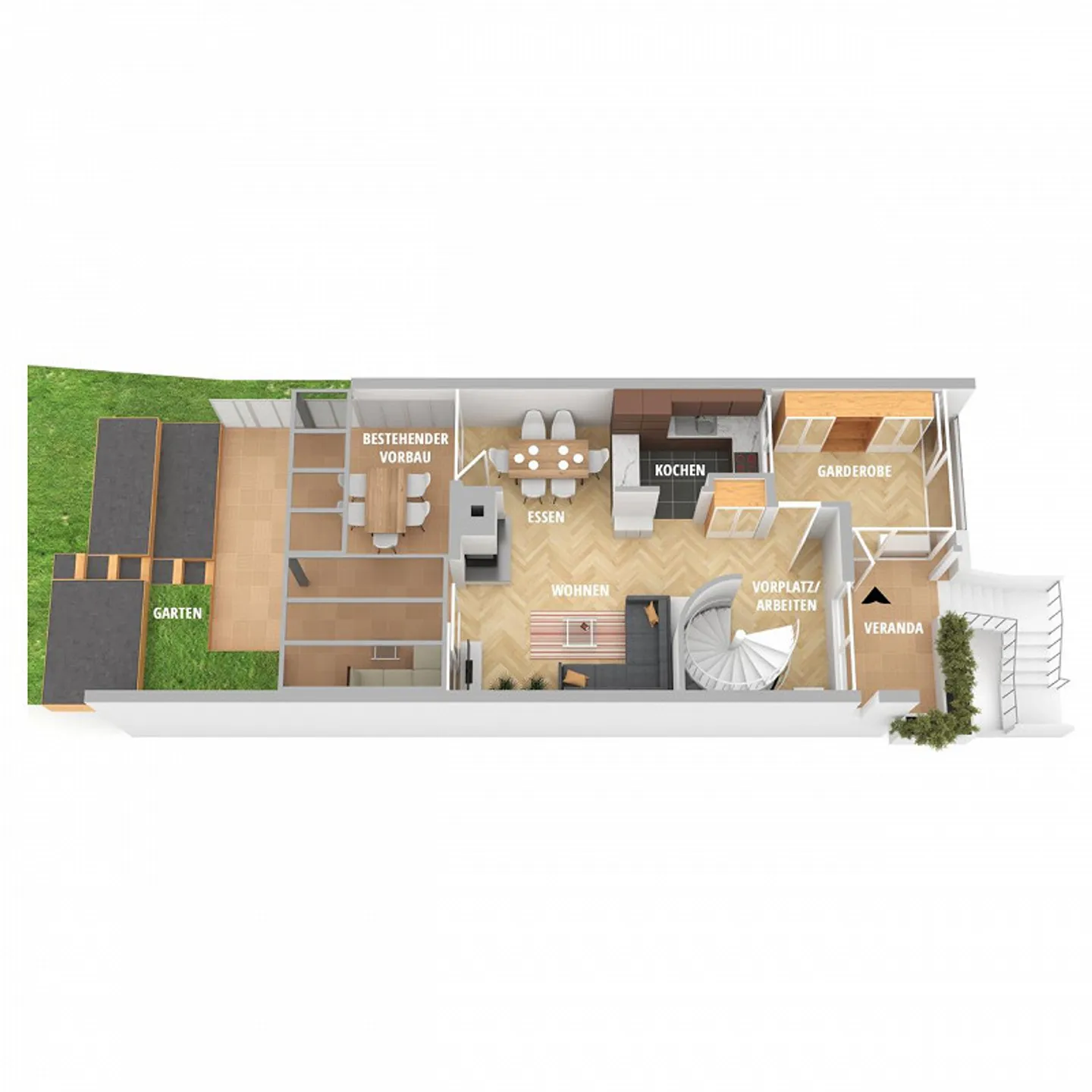 Maison individuelle en rangée de 6,5 pièces rénovée avec style - Photo 24 sur 26