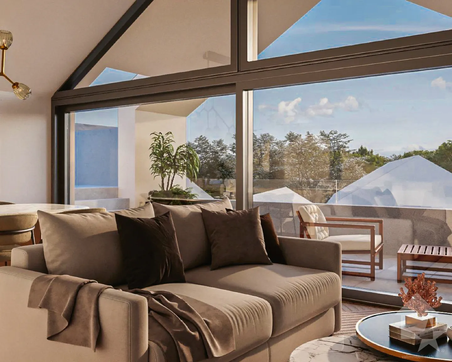 Penthouse 3,5 Zimmer mit moderner und eleganter Architektur - Foto 6 von 10