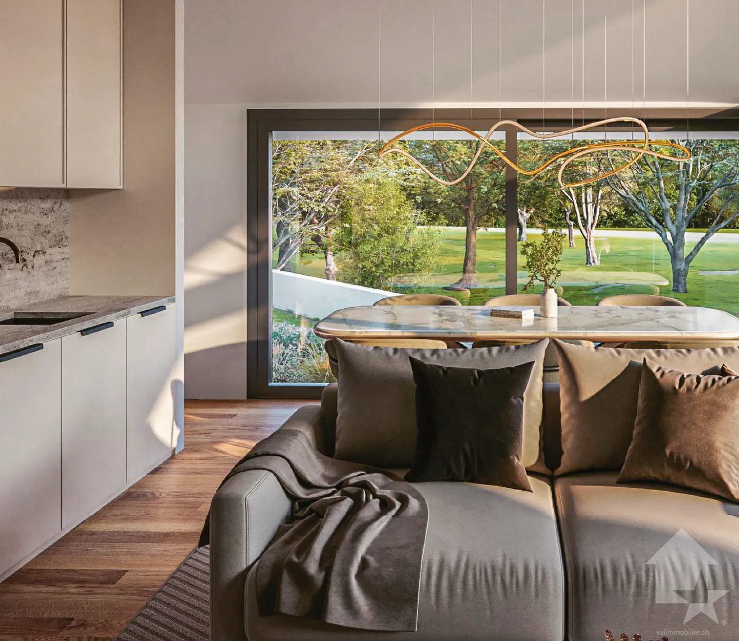 Penthouse 3,5 Zimmer mit moderner und eleganter Architektur - Foto 7 von 10