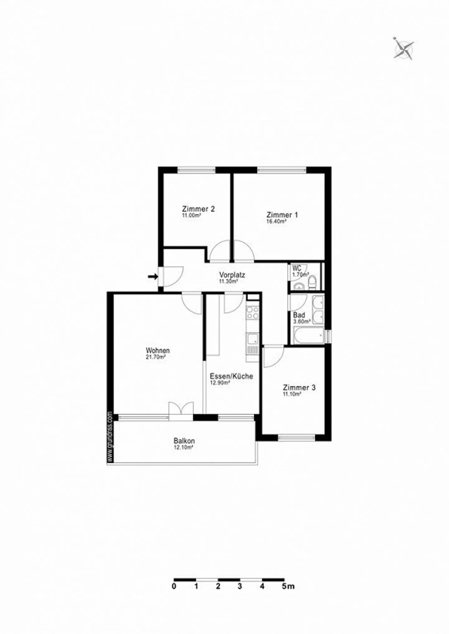 Light-flooded 4.5-room apartment in the popular Breite district - Photo 12 of 12