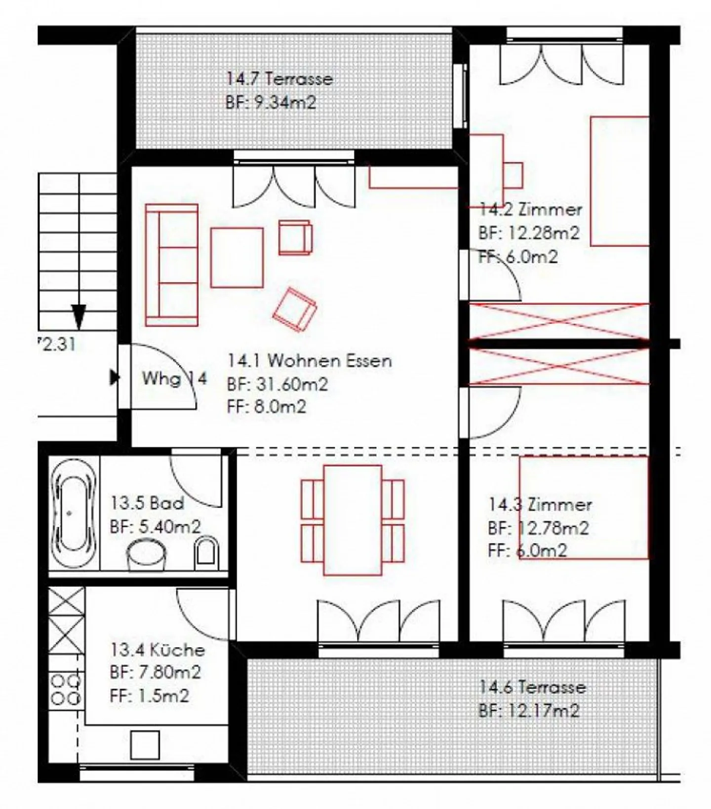 Charmante Wohnung mit Balkonen - Foto 11 von 11