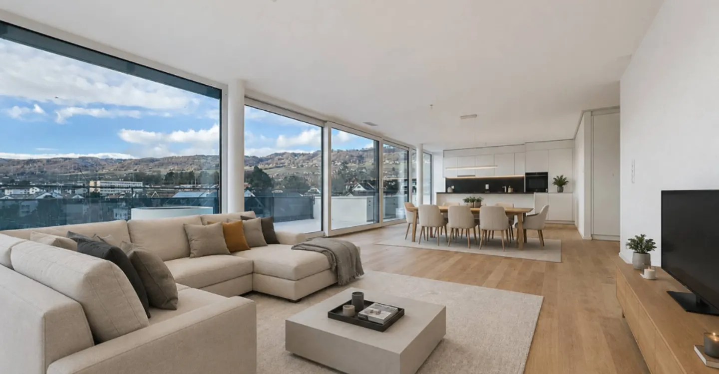 Stilvolles Penthouse mit Seeblick - Foto 3 von 12