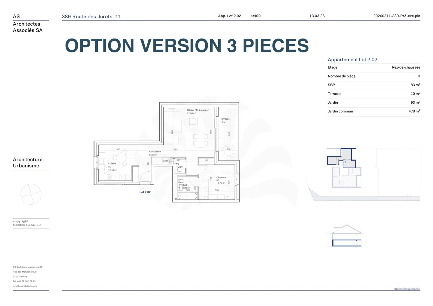 Appartamento 4P Piano Terra nella Promozione 11, Route des Jurêts a Choulex - Foto 11 di 11