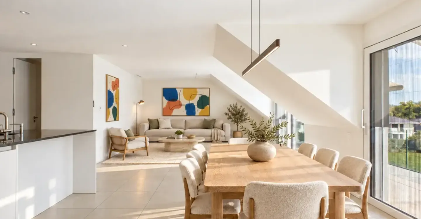 Spacieux 5,5 pièces familial avec vue dégagée à Cudrefin - Photo 2 sur 15