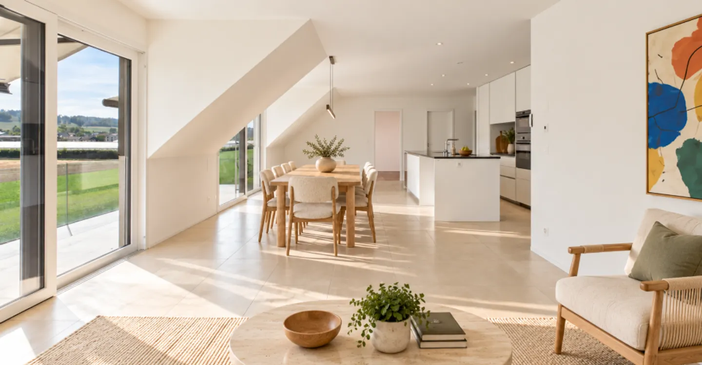 Spacieux 5,5 pièces familial avec vue dégagée à Cudrefin - Photo 4 sur 15