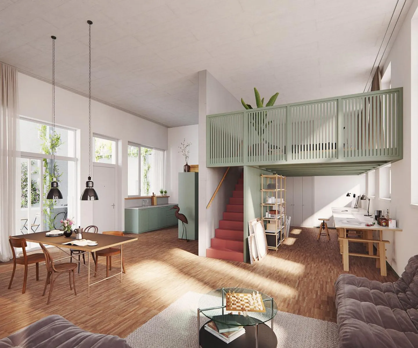 Appartamento LOFT unico di 3,5 stanze con galleria - Foto 1 di 8