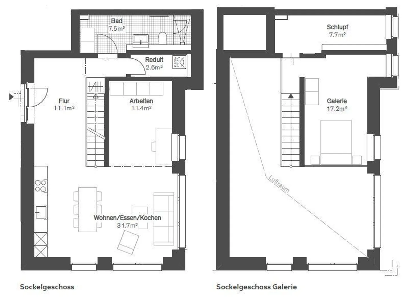 Appartamento LOFT unico di 3,5 stanze con galleria - Foto 3 di 8