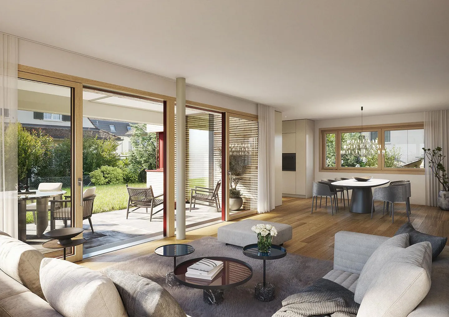 Appartement neuf exclusif de 4,5 pièces avec jardin privé de 246 m² à Therwil - Photo 2 sur 6