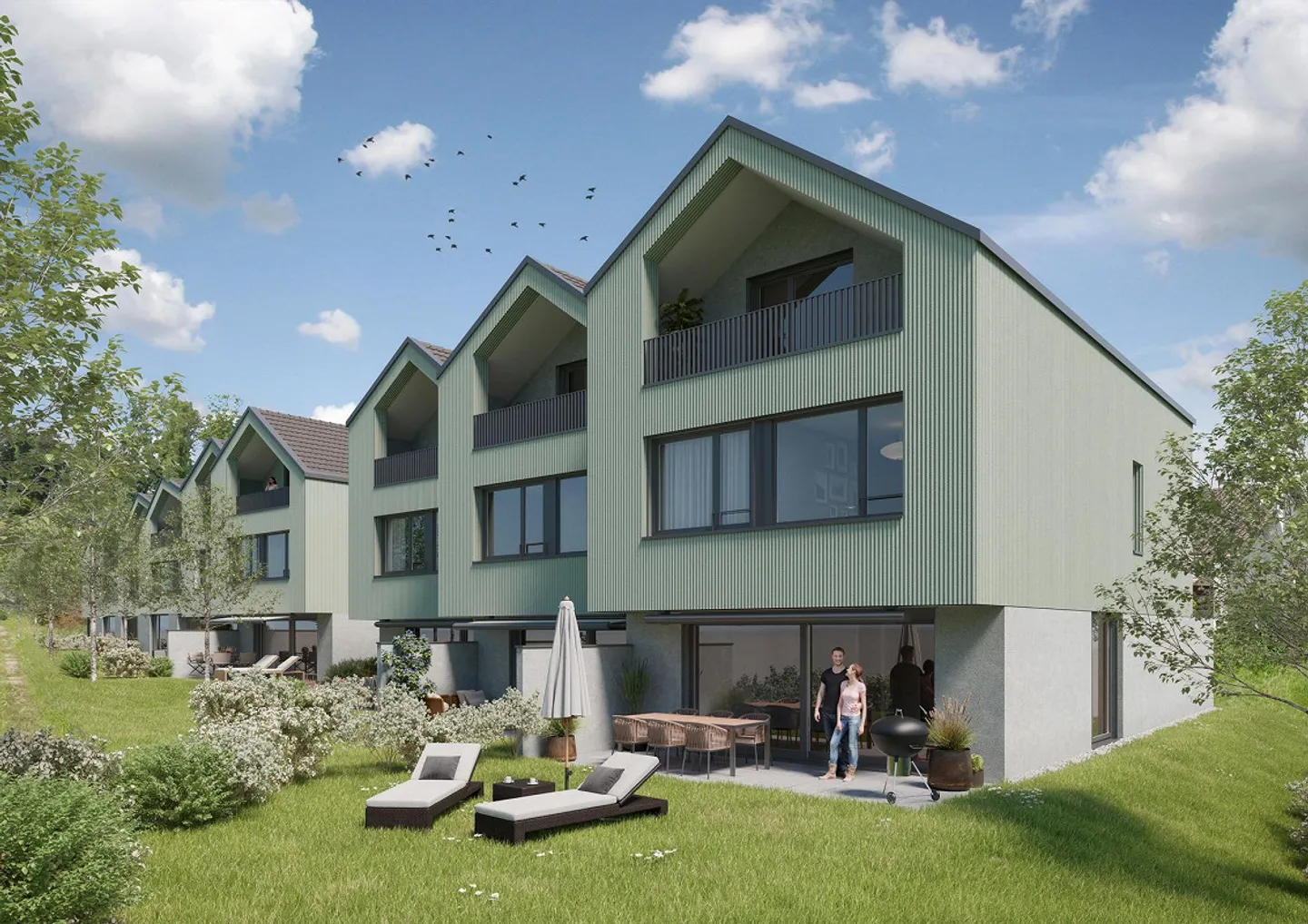 14 moderne case unifamiliari a schiera e bifamiliari | Disponibili in primavera 2028 - Foto 1 di 7