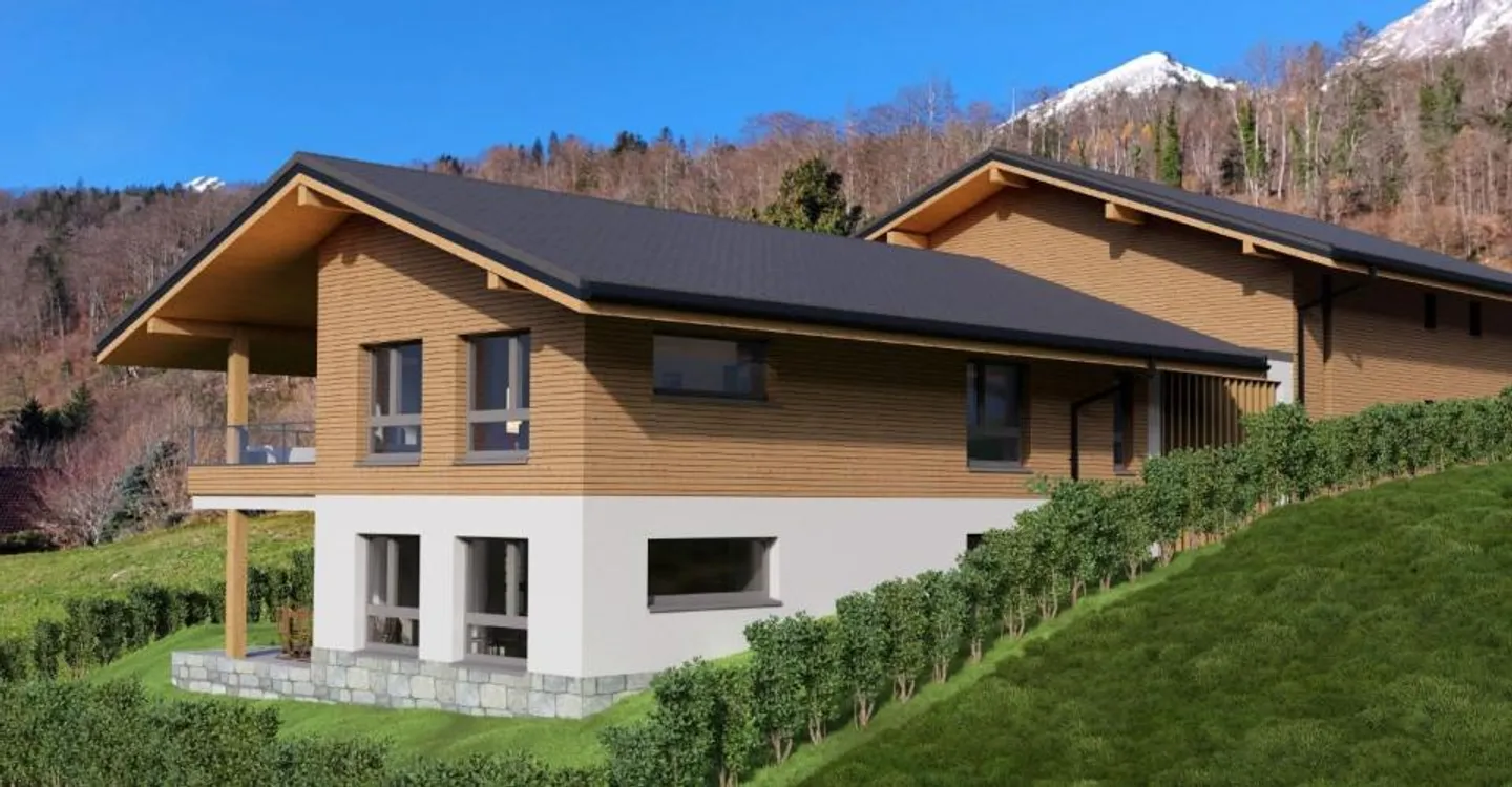 A2 - Neue Wohnung 4.5 Zimmer im 2. Stock, in Sciernes d'Albeuve - Foto 1 von 8