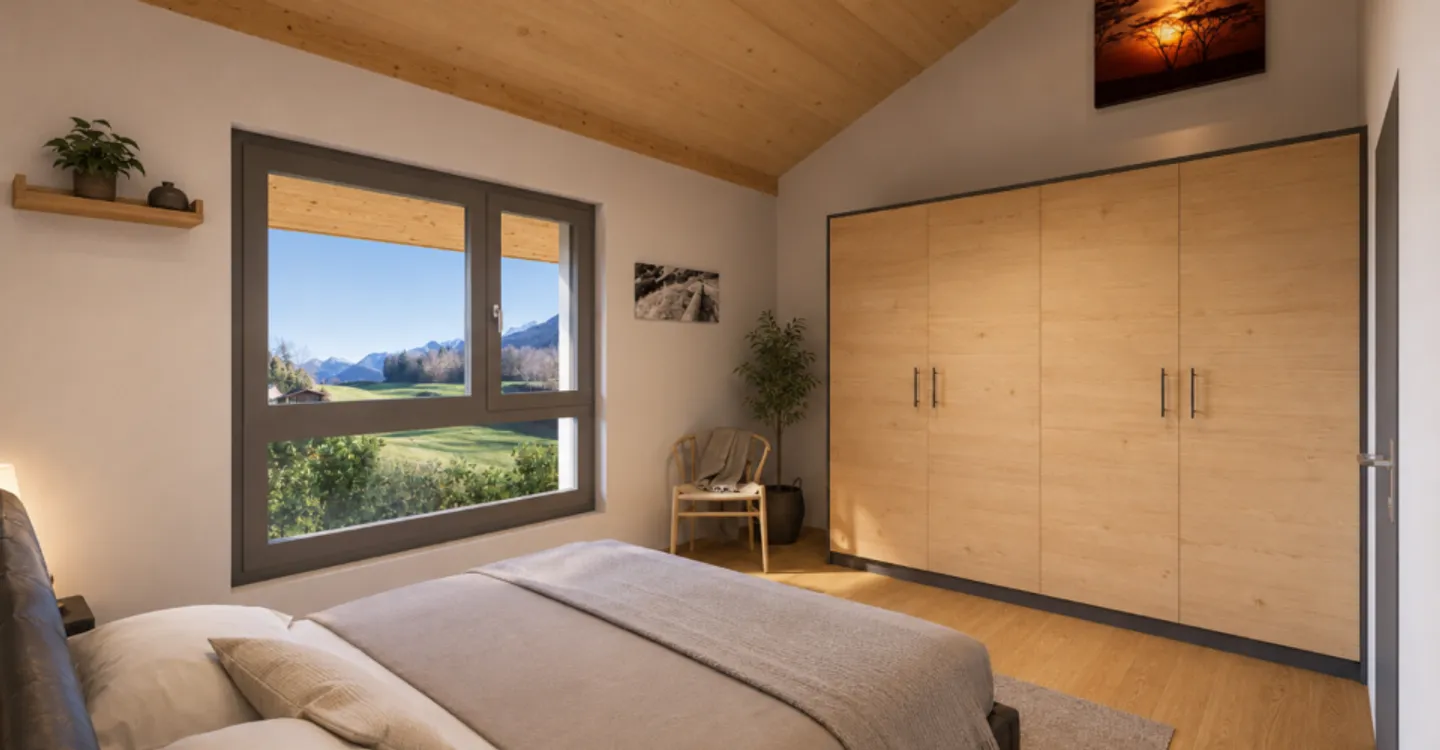 B1 - Neue 3,5-Zimmer-Wohnung im 1. Stock in Sciernes d'Albeuve - Foto 8 von 9