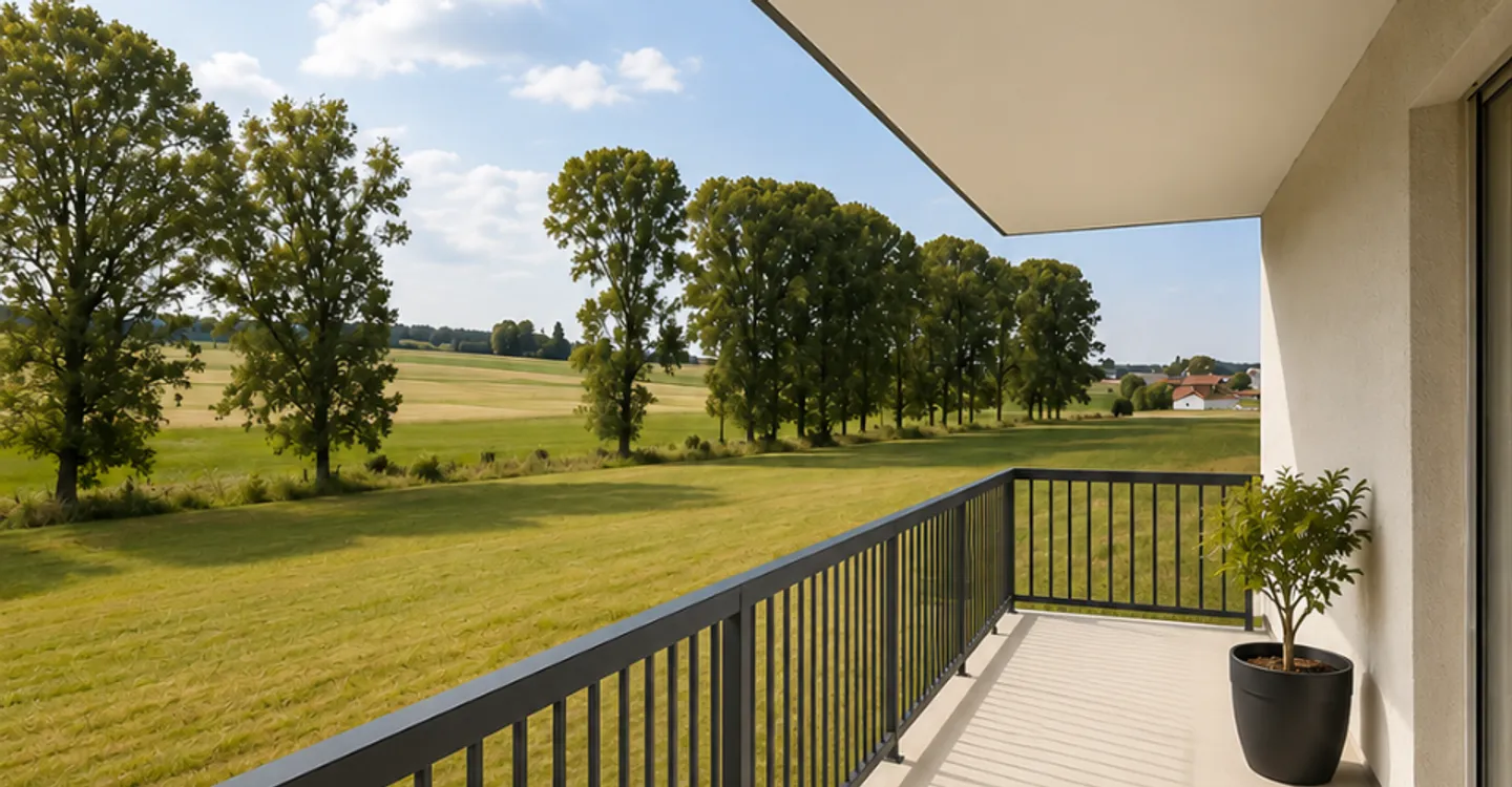Charming 3.5-room apartment with balcony and unobstructed view in Villaraboud - Photo 1 of 8