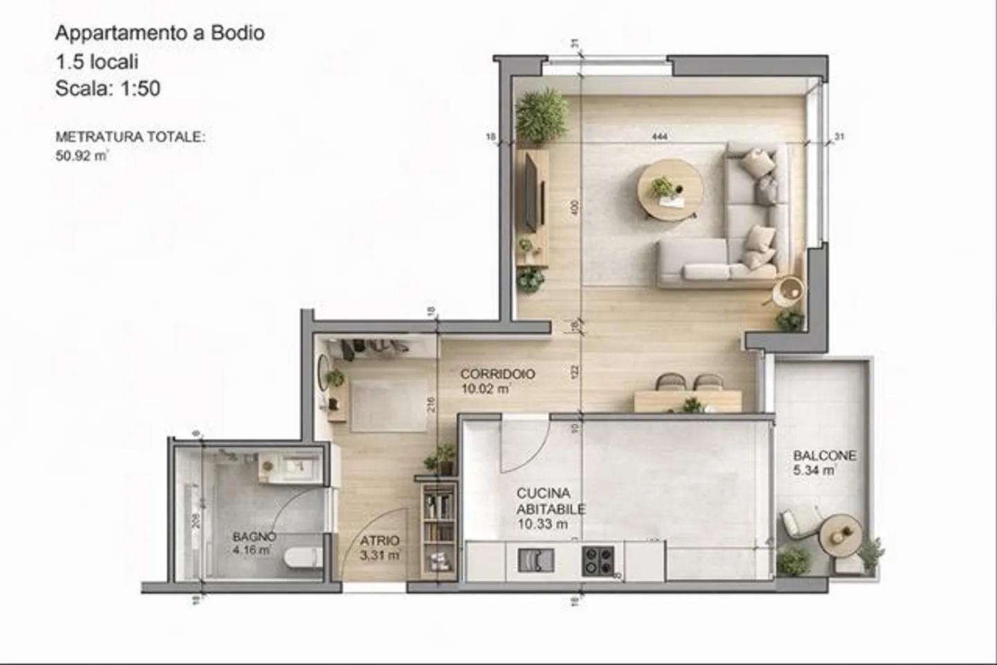 BODIO: THREE APARTMENTS + FIVE PARKING SPACES WITH 4.6% YIELD - Photo 2 of 3