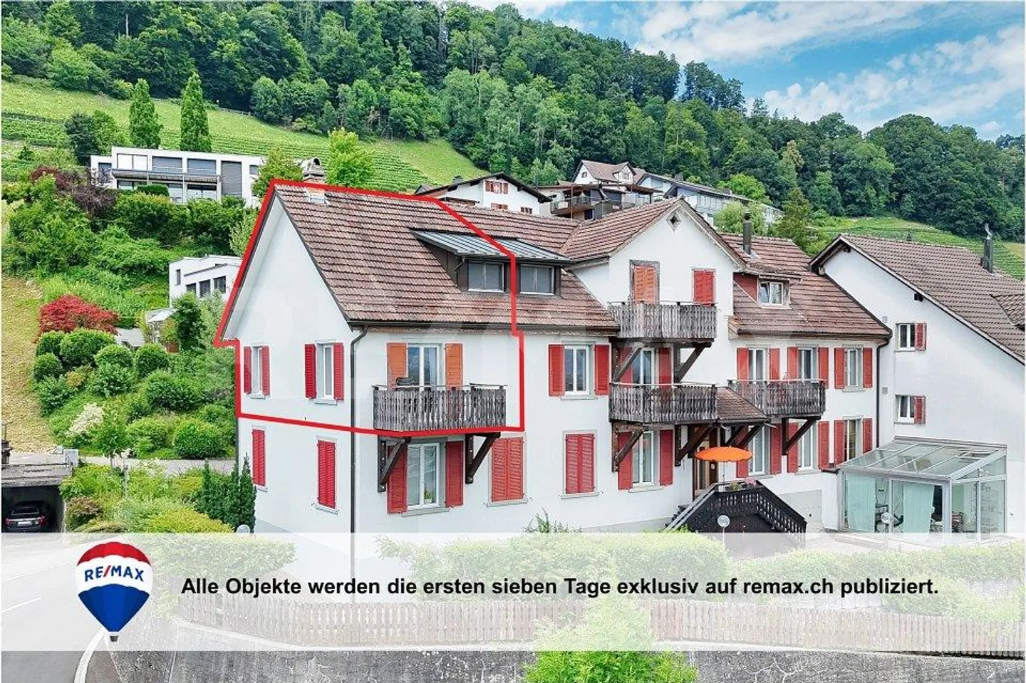 Maisonette-Wohnung mit Studio Vermietetes Renditeobjekt in Au SG - Foto 1 von 13