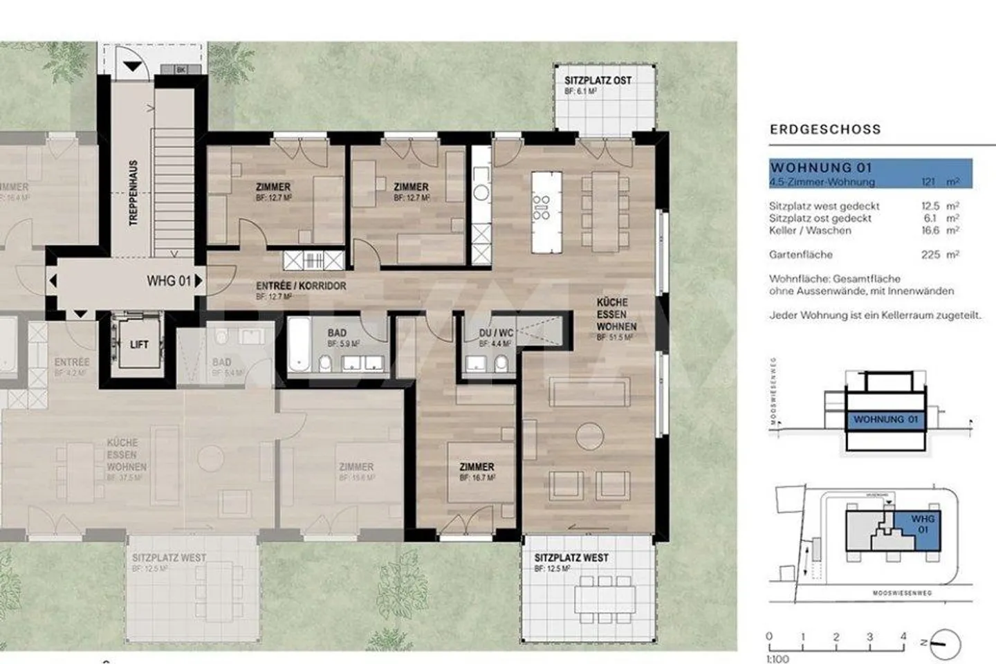 Leben am Mooswiesenweg  3.5-Zi.-Attikawohnung mit zwei grossen Terrassen - Foto 2 von 5