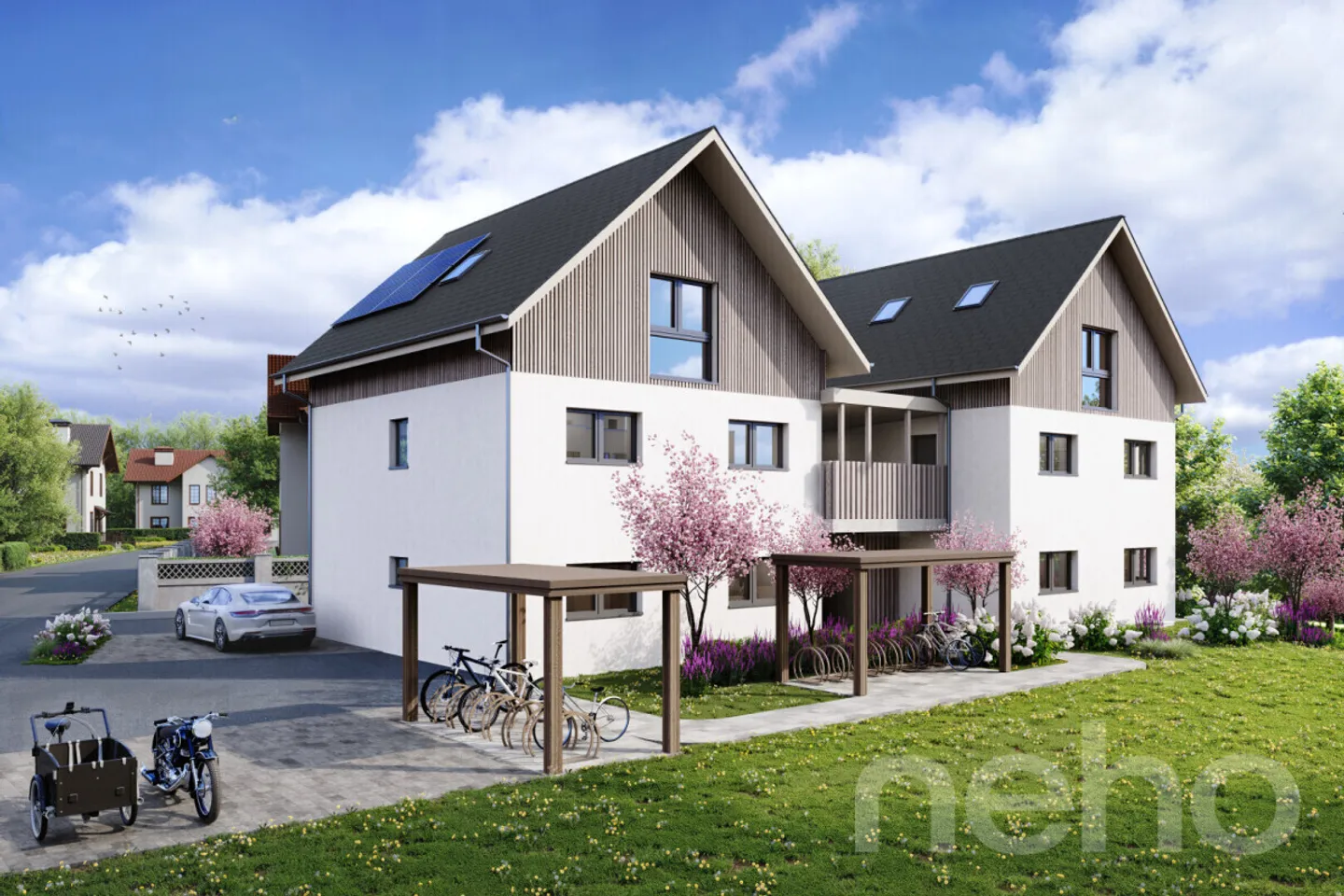 Helles Apartment mit Seeblick in Chailly mit Parkplatz - Foto 5 von 9