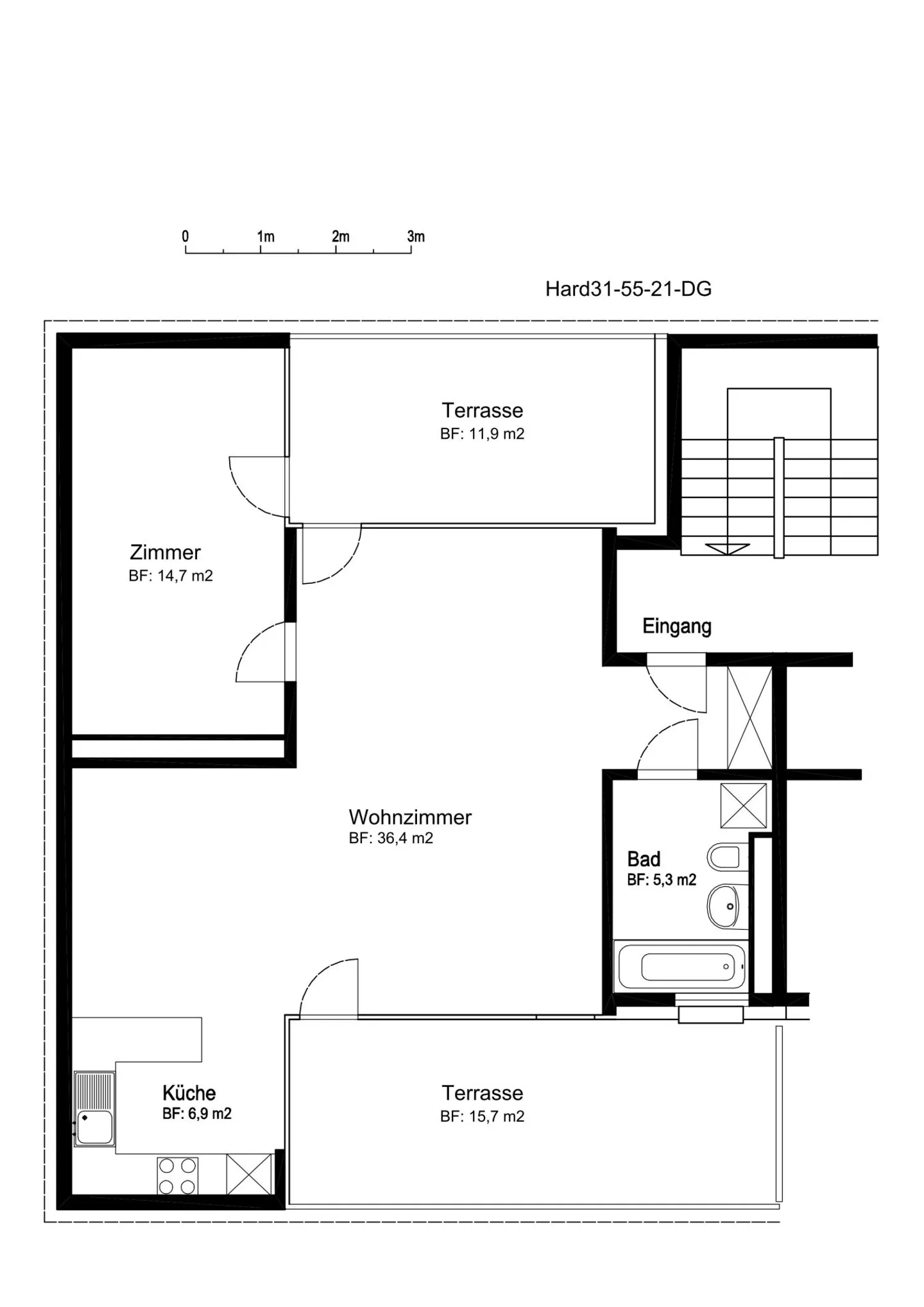 Goditi il sole su due terrazze: appartamento 2.5 stanze in mansarda - Foto 7 di 9