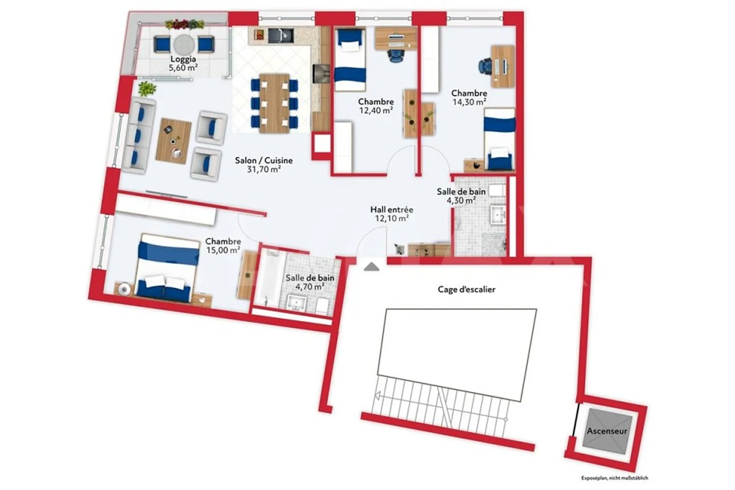 Modern apartment available at below-market price thanks to the right of superficies - Photo 4 of 4