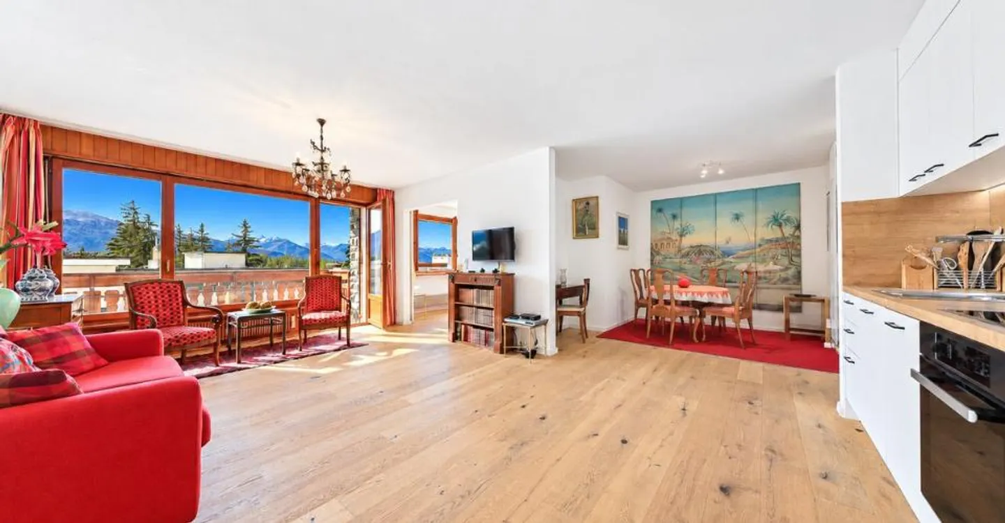 Magnifico appartamento ristrutturato, immerso nella luce con balcone che offre una vista sulle montagne - Foto 2 di 6