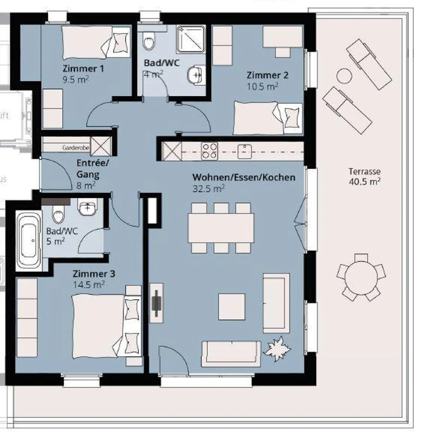 Moderne Attikawohnung in Ilanz - Foto 12 von 12