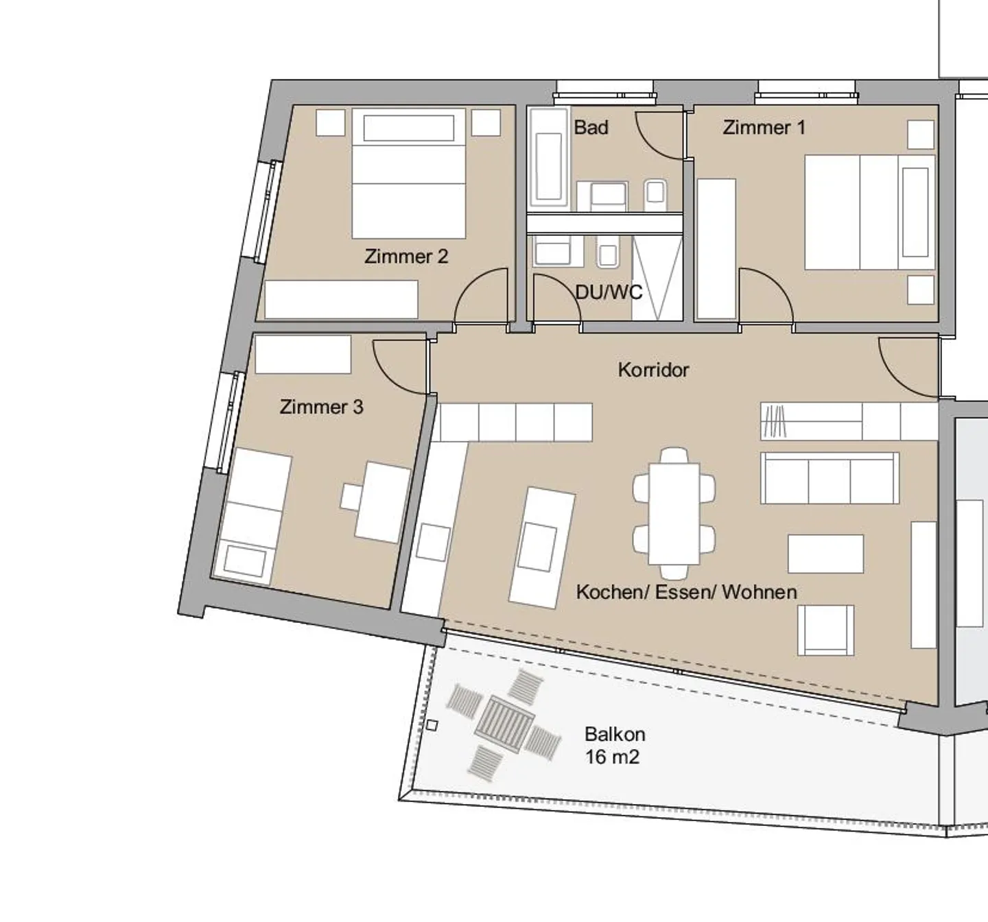 Moderne Penthouse Wohnung - Foto 2 von 4