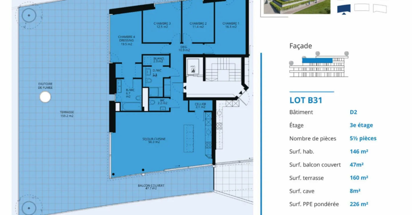 Nuova promozione: appartamento di 5,5 locali con balcone coperto e terrazza - Foto 12 di 12