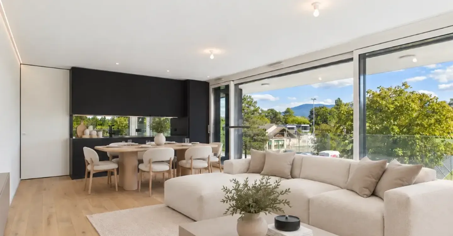 Appartement moderne de haut standing avec terrasse exceptionnelle à Vésenaz - Foto 3 di 14