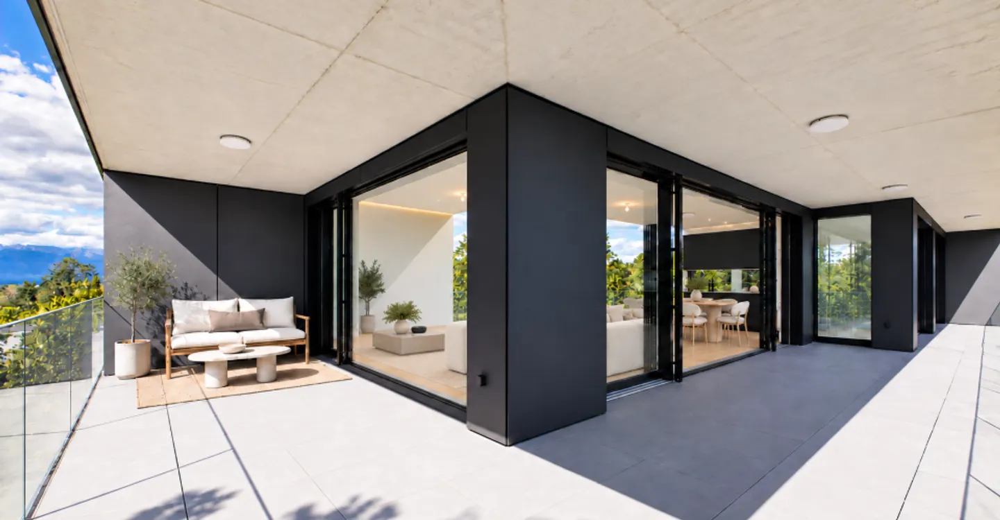 Appartement moderne de haut standing avec terrasse exceptionnelle à Vésenaz - Foto 4 di 14