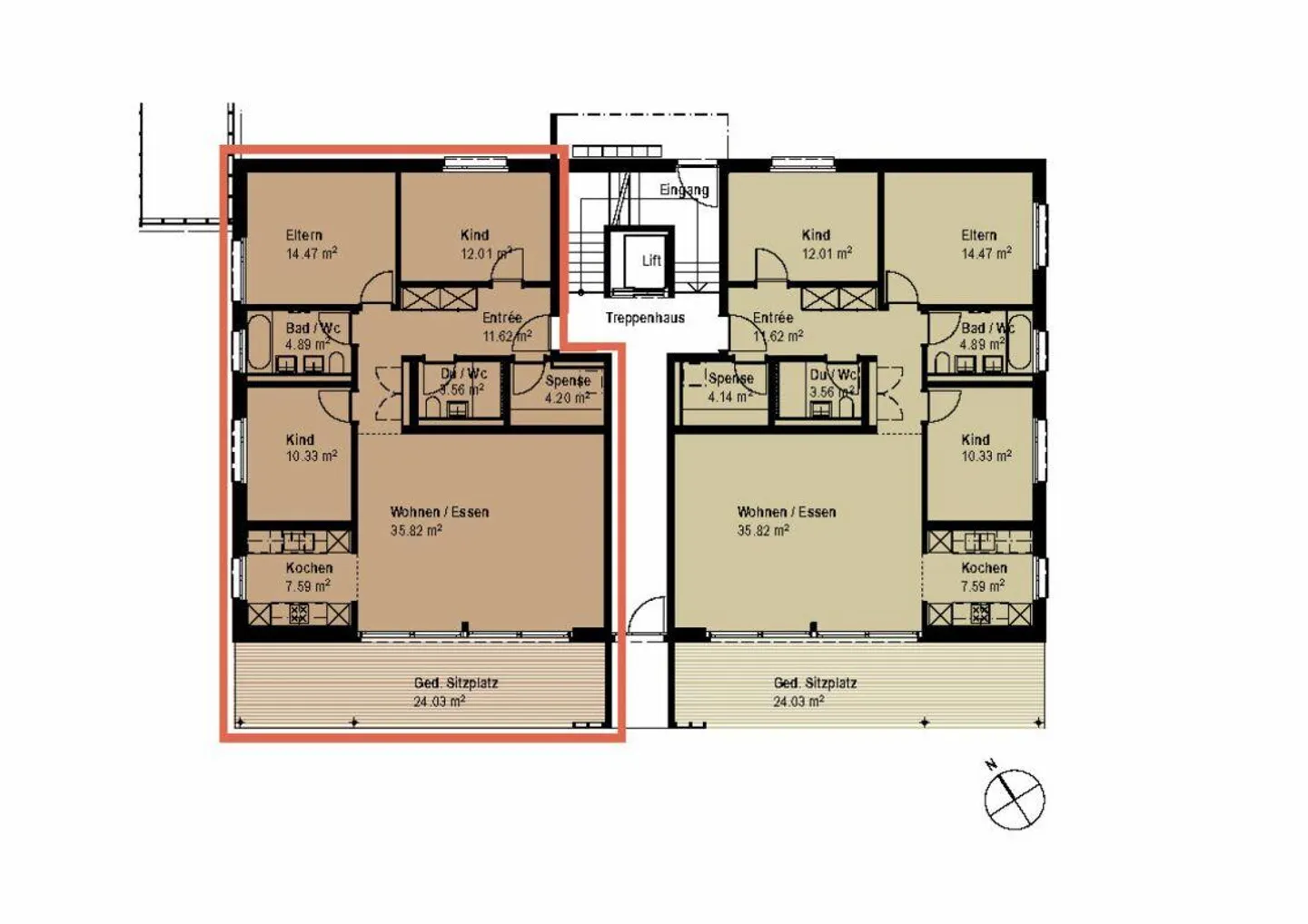 Appartement en rez-de-chaussée 4 1/2 pièces ensoleillé - Photo 9 sur 9