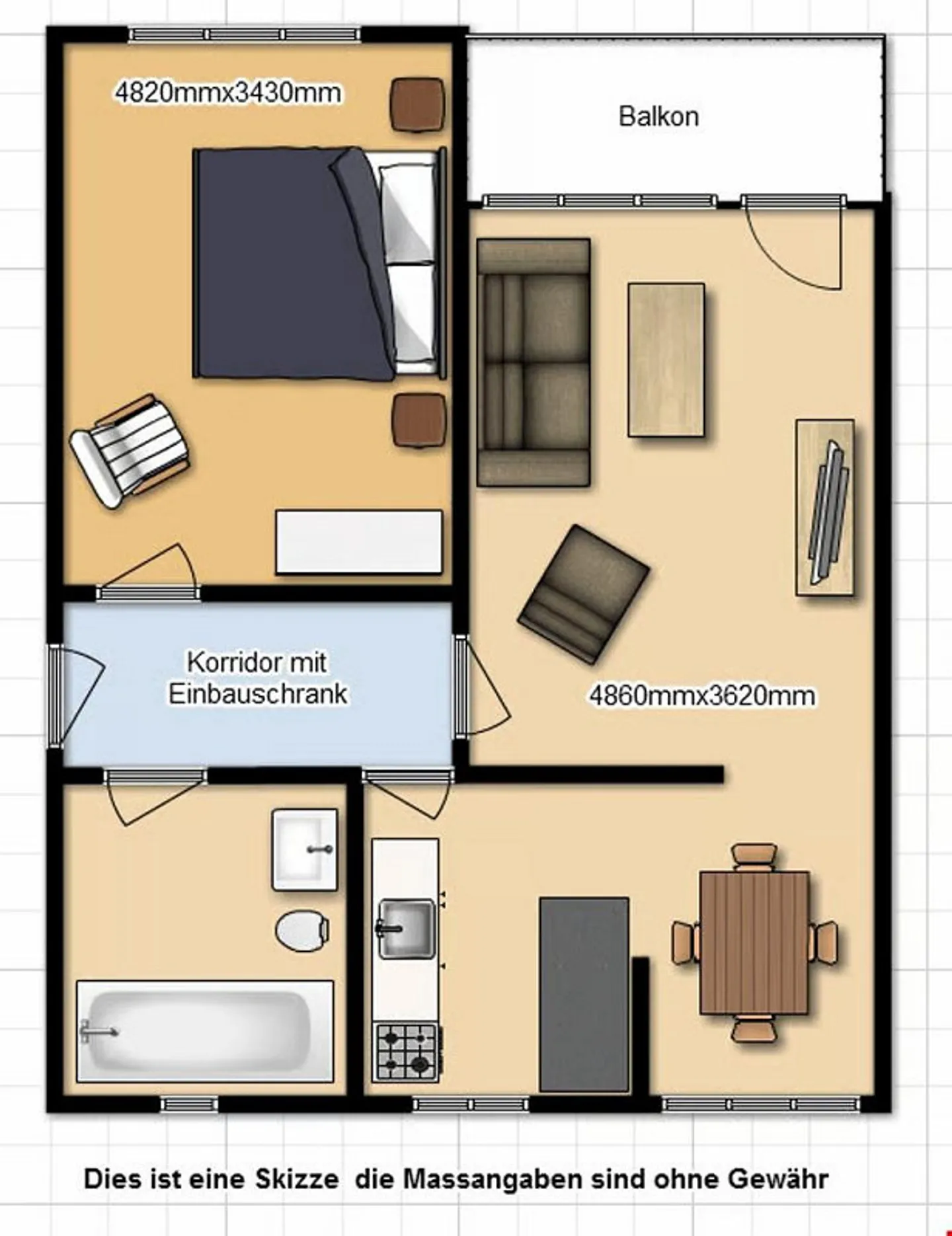 Appartement confortable de 2,5 pièces avec balcon à Wittenbach - Photo 9 sur 9