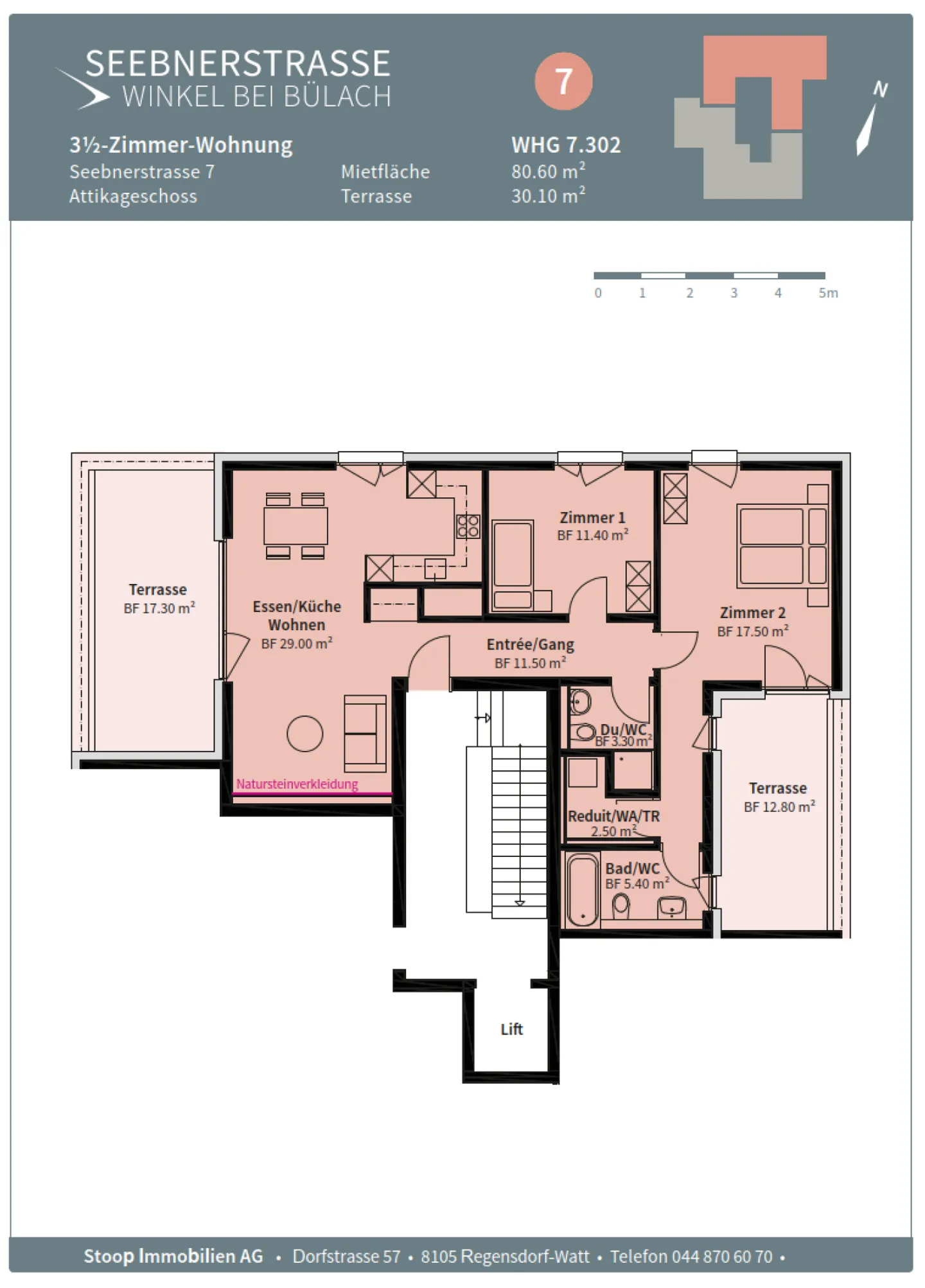 Traumhafte besonnte Attika-Wohnung mit zwei Terrassen an ruhiger Lage! - Foto 9 von 10