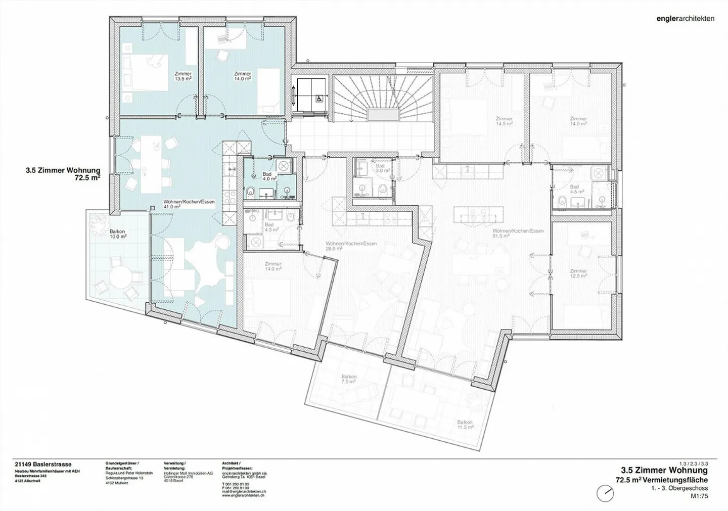 moderno appartamento di nuova costruzione ad Allschwil - Foto 7 di 8