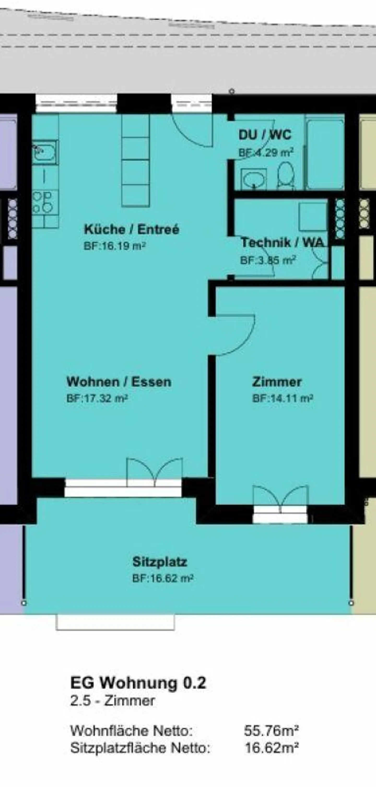 Modernes 2.5 Zimmer Apartment in Brugg - Foto 9 von 10