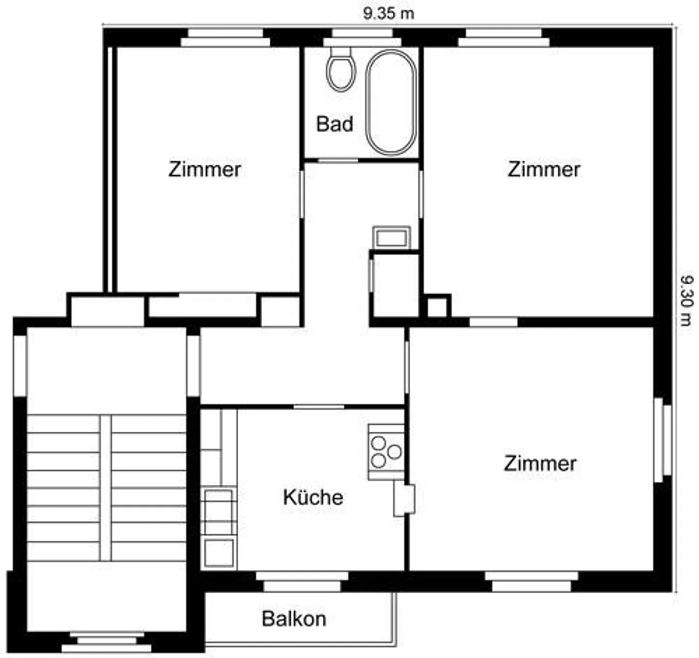 Your centrally located apartment in Wollishofen with balcony - Photo 8 of 8