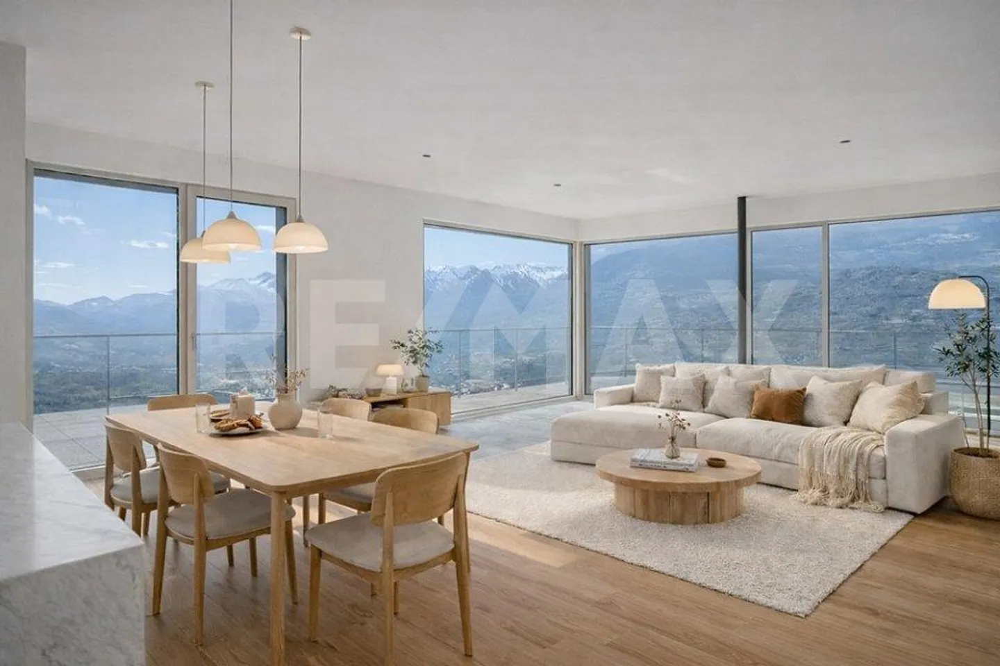 Neues Penthouse | 4.5 Zimmer 128m² + Panoramaterrasse 150m² auf 2 Seiten Höhen von Sion - Foto 1 von 5