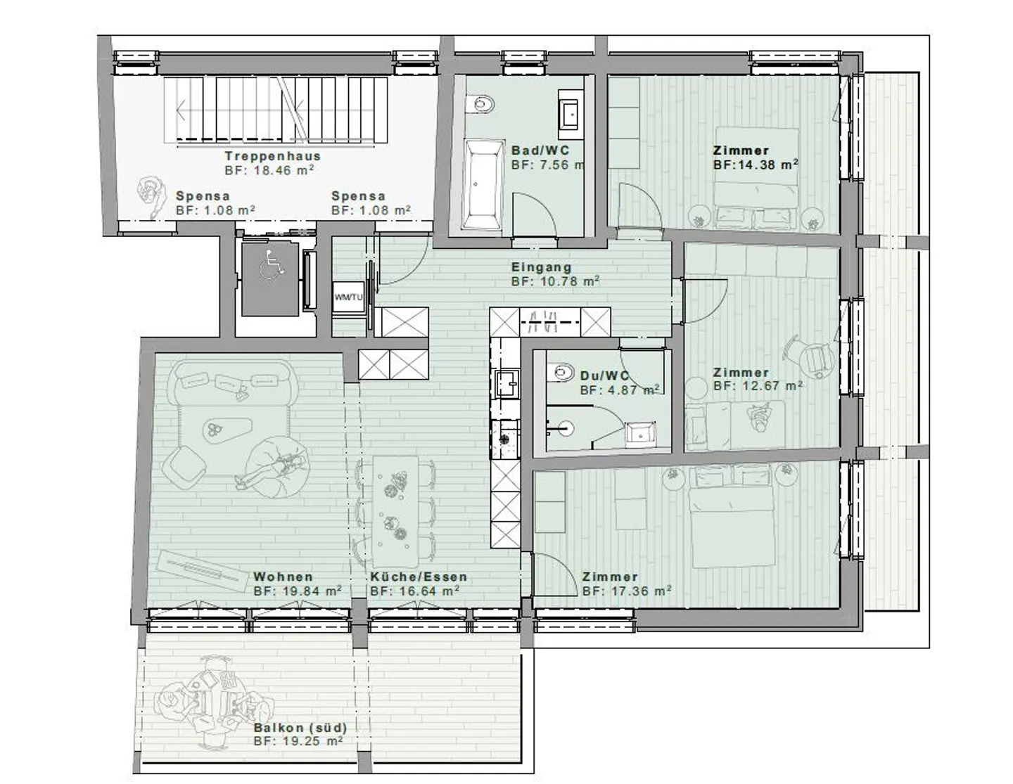 Only 1 apartment available - exclusive new construction project in Chur - Photo 5 of 6