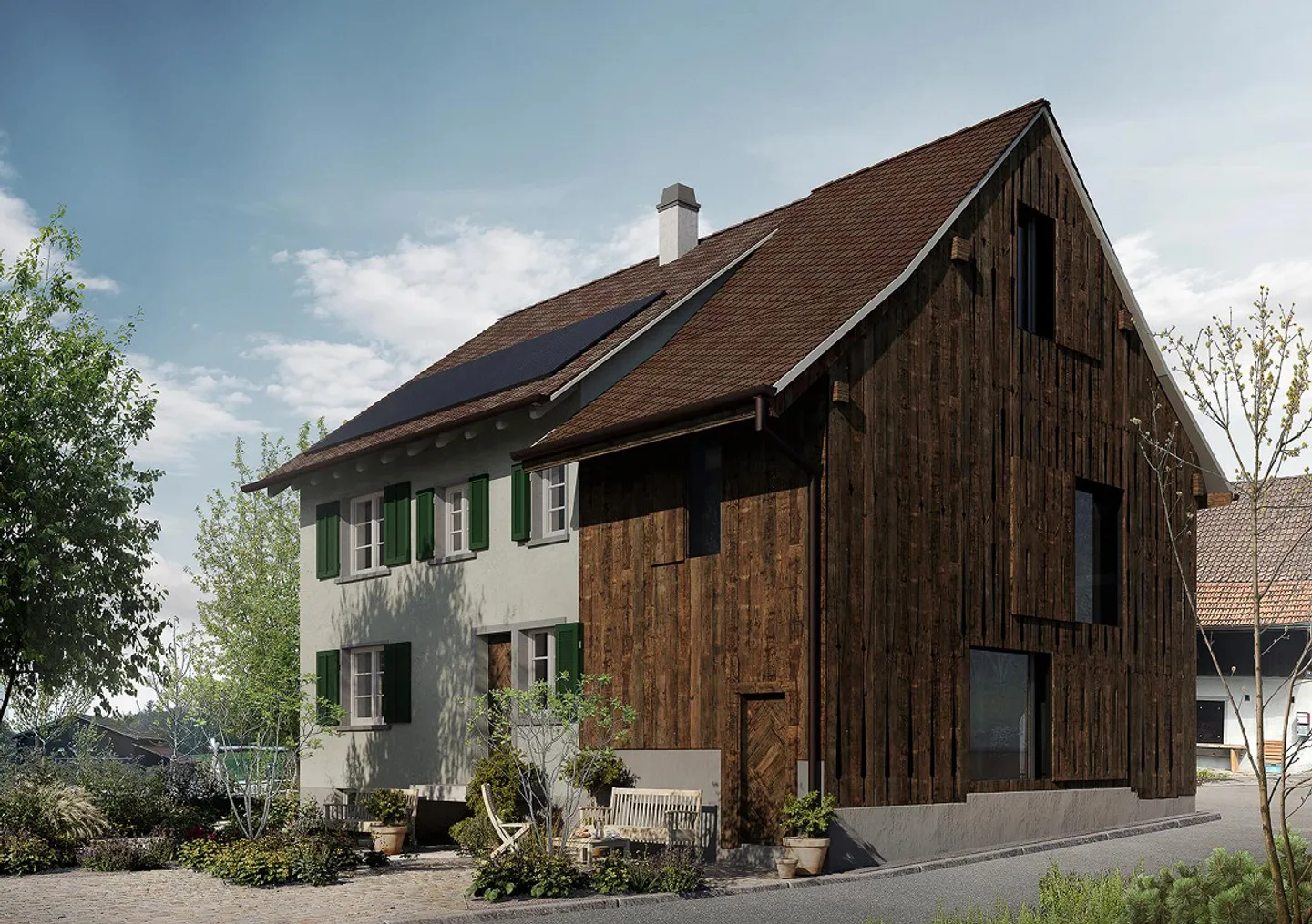 Charmantes Doppelhaus mit Gartenoase - Foto 1 von 4