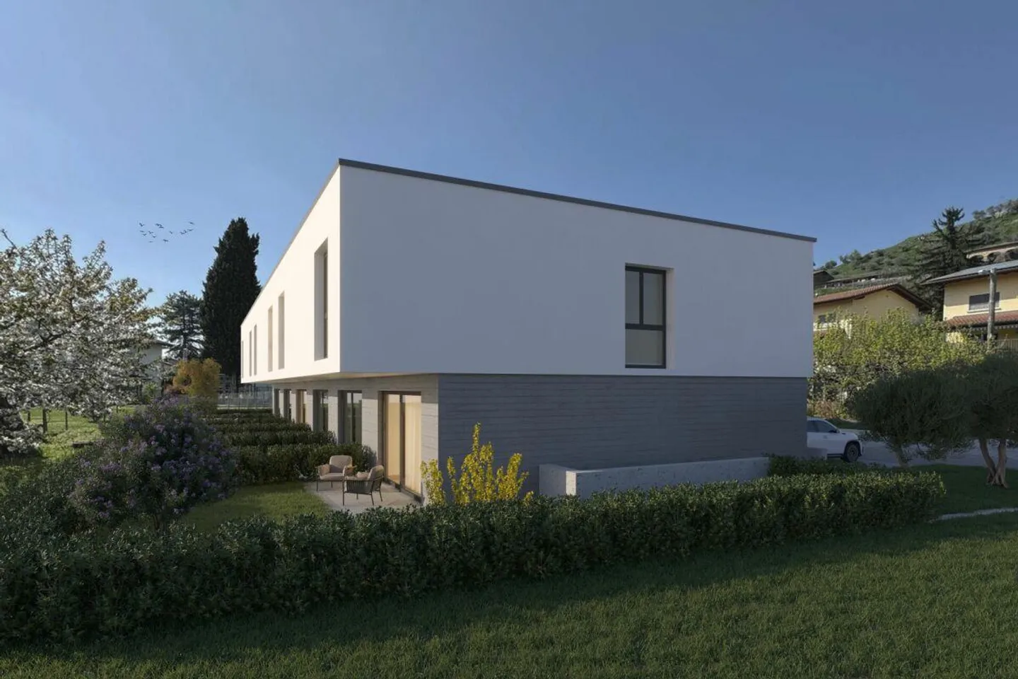 Moderna villetta a schiera di testa con giardino privato, di nuova edificazione - Foto 4 di 6