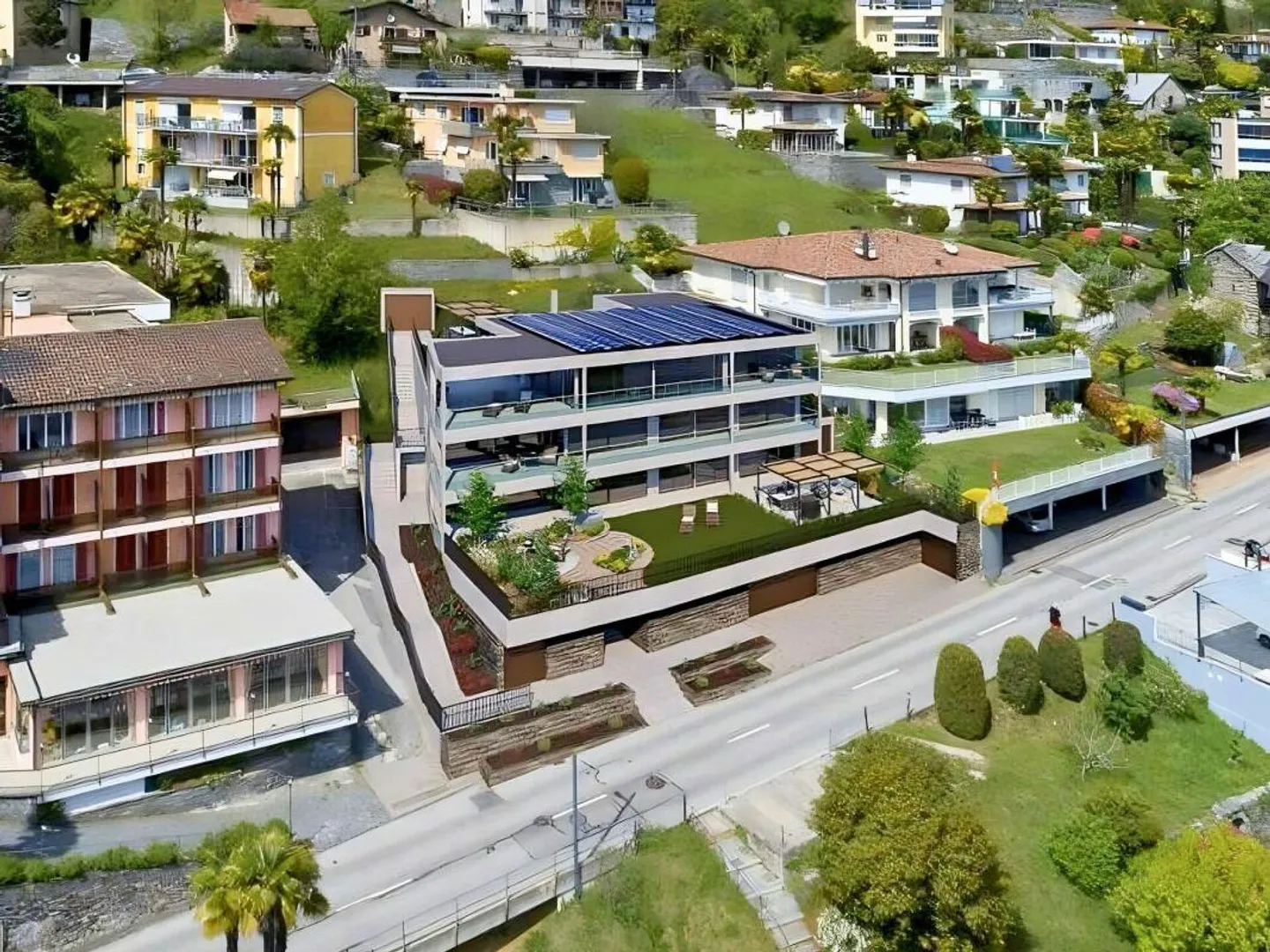 Moderno e prestigioso appartamento di 4.5 locali con terrazza, giardino privato attrezzato e spettacolare vista lago - Foto 9 di 9