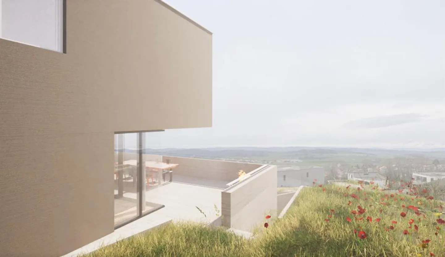 160 m² de surface habitable, terrain privé de 421 m² et terrasse de 43 m² - Photo 1 sur 5