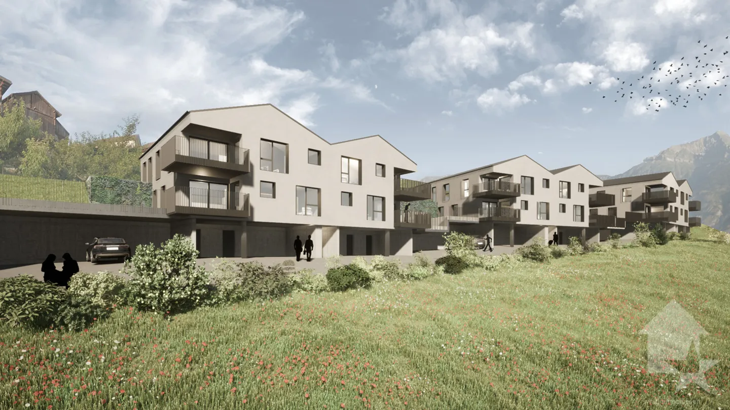 Nuovo progetto di 3 edifici, ciascuno con 2x 3,5 stanze e 2x 4,5 stanze - Foto 1 di 13